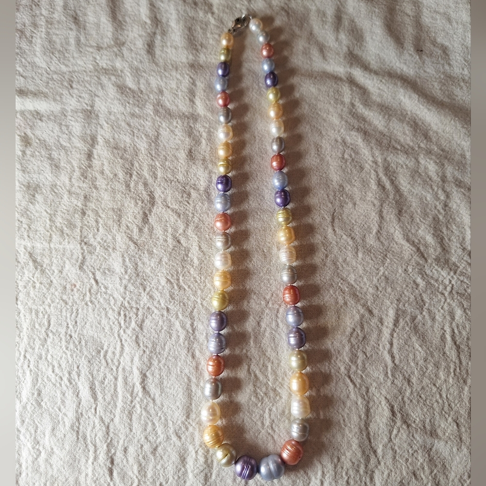 Honora pastel cultured pearl and 925 necklace